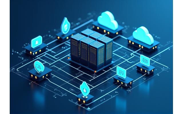 Diagramma, kas attēlo privātā mākoņa izvietošanas arhitektūru ar drošības un mērogojamības elementiem
