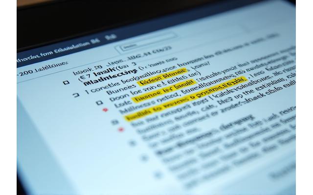 Meklējams PDF dokuments ar izceltu tekstu
