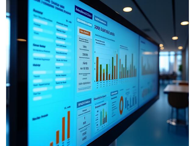 Interaktīvs finanšu analīzes informācijas panelis ar diagrammām un grafikiem